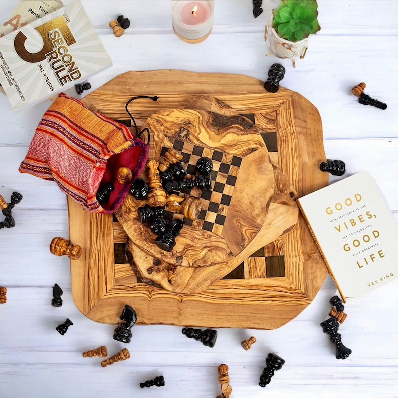 Chess Board made of Olive Wood