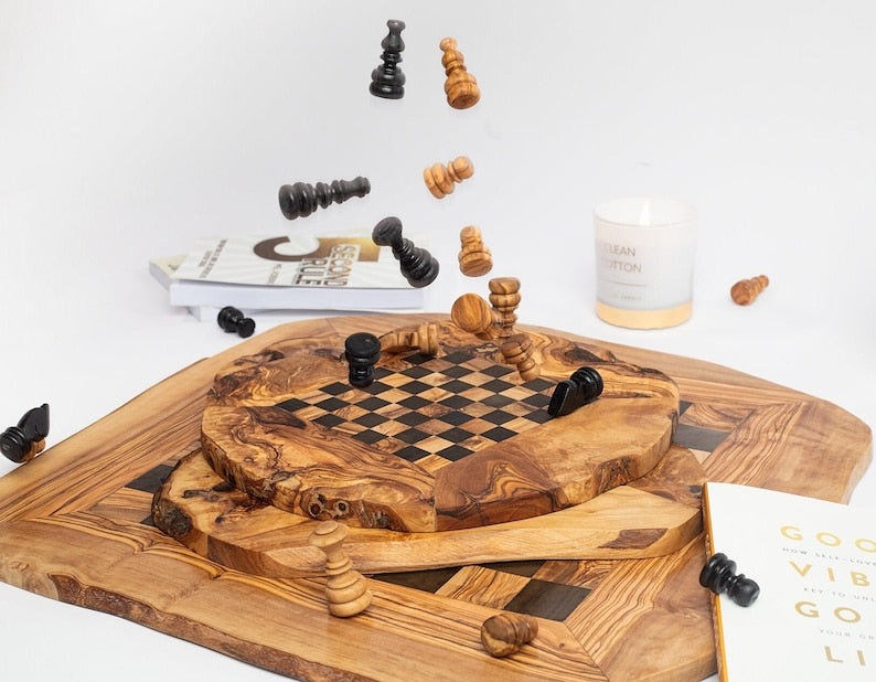 Chess Board made of Olive Wood