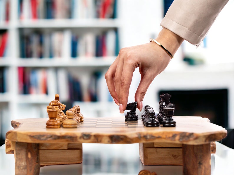 Handcrafted Olive Wood Chessboard